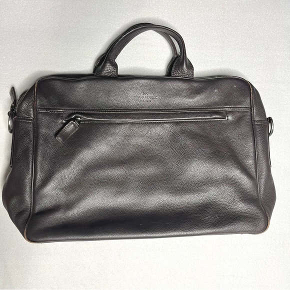 BANANA REPUBLIC men’s leather soft briefcase messenger bag - Picture 1 of 16